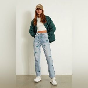 Pacsun Eco Butterfly Print Dad Jeans